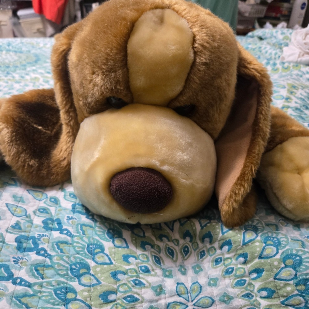 Animal Alley Toys R Us Large Floppy Bloodhound Dog Plush Brown Tan 33 Inch 2000